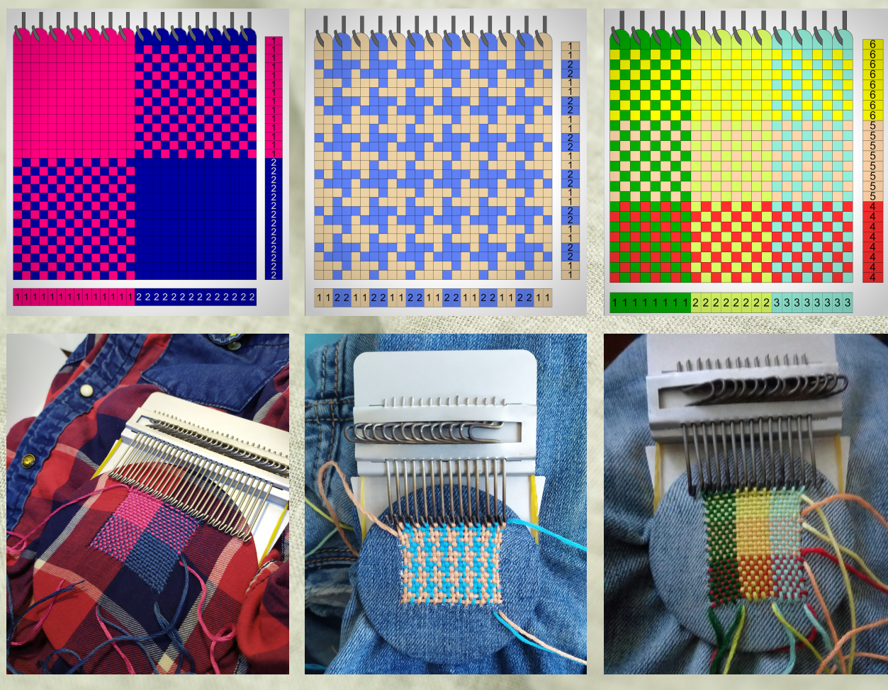 Pattern Design for Speedweve, Darning Patterns, Mending Loom 